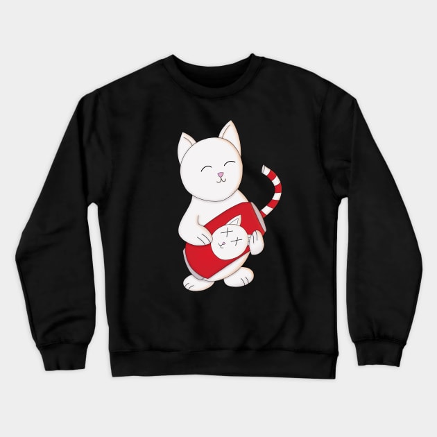 Cat And Soda Crewneck Sweatshirt by pako-valor